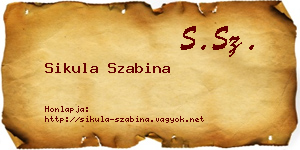 Sikula Szabina névjegykártya