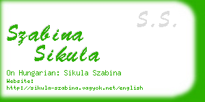 szabina sikula business card
